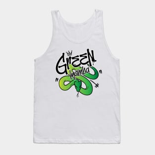 Green Mamba Graffiti Snake Tank Top